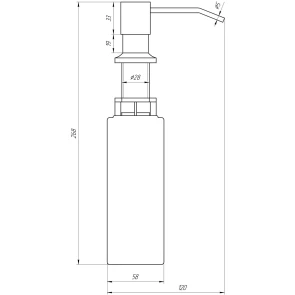 Дозатор рідкого мила вірізний Globus Lux BS8444 №3