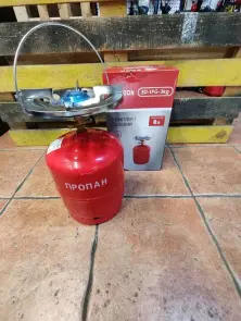 КОМПЛЕКТ ГАЗОВЫЙ (БАЛЛОН, ГОРЕЛКА И ВЕНТИЛЬ) EDON ED-LPG 3KG (ОБЪЕМ БАЛЛОНА 8 Л) №5
