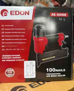 ПНЕВМАТИЧЕСКИЙ ГВОЗДЕЗАБИВАТЕЛЬ (СТЕПЛЕР) EDON AS-5040E (ШТУЦЕР 1/4", ДЛЯ ГВОЗДЕЙ 15-50 ММ И СКОБ 16-40 ММ, ГАРАНТИЯ 1 ГОД) №2