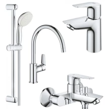 Комплект смесителей для ванной комнаты и кухни Grohe BauEdge New UA123218K0