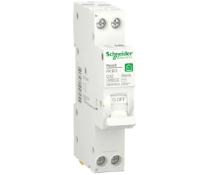 Диференційний автомат 6kA 1M 1P+N 32A C 30mA АC, Resi9 Schneider Electric R9D87632 №1