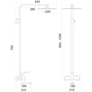 Душова система Globus Lux Kubus SKU-SH-200 №3