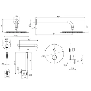 Душова система вбудована TOPAZ LOFT TLF 32115-H39-C №7