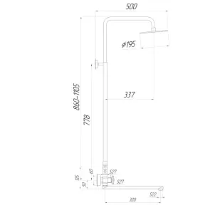 Душевая система Globus Lux DUKAT SD4-SH-208 №7