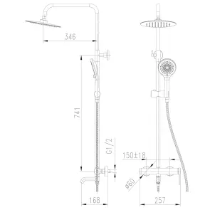 Душова система TOPAZ LOFT TLF 32102-H75-C №6