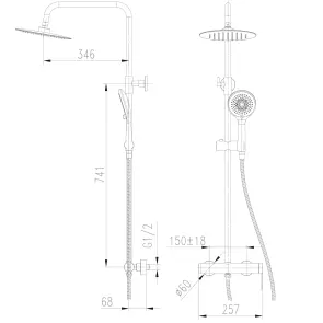 Душова система TOPAZ LOFT TLF 32702-H75-C №6