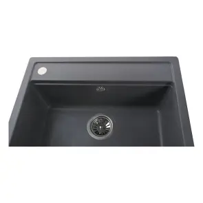 Гранітна мийка Globus Lux VOLTA сiрий металiк 570х510мм-А0003 №4
