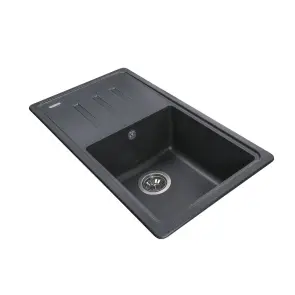 Гранитная мойка Globus Lux LUGANO графит 780x435мм-А0001 №2