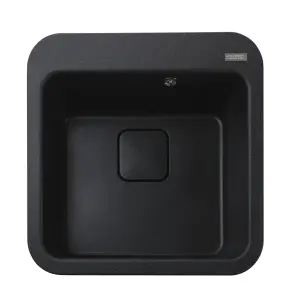 Гранітна мийка Globus Lux BARBORA графіт 510х510мм-А0001 №1
