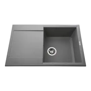 Гранітна мийка Globus Lux KOMO сiрий камiнь 790x500мм-А0005 №1