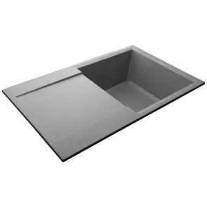 Гранітна мийка Globus Lux KOMO сiрий камiнь 790x500мм-А0005 №5