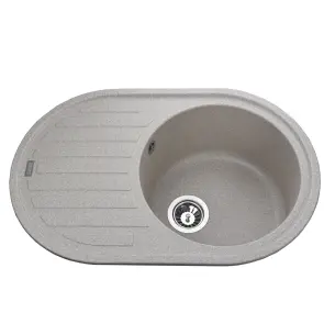 Гранітна мийка Globus Lux OHARA мигдаль 770х500мм-А0008 №1