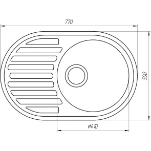 Гранітна мийка Globus Lux OHARA мигдаль 770х500мм-А0008 №4