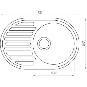 Гранитная мойка Globus Lux OHARA графит 770х500мм-А0001 №6