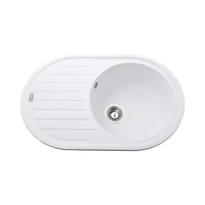 Гранітна мийка Globus Lux OHARA білий 770х500мм-А0007 №1
