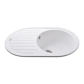 Гранітна мийка Globus Lux OHARA білий 770х500мм-А0007 №3