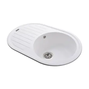 Гранітна мийка Globus Lux OHARA білий 770х500мм-А0007 №4
