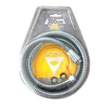 Шланг для душу TOPAZ TSH-6004-200 хром 200см посилений рухома гайка, Blister