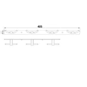 Планка с крючками двойными 4х2 Globus Lux RM 1503-4 №4