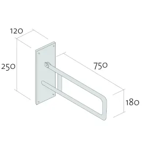 Поручень настінний рухомий 750 №2