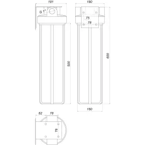 Фільтр-колба + ПП картридж Bіо+ systems SL20-BB Big Blue 20″, 1″ №9