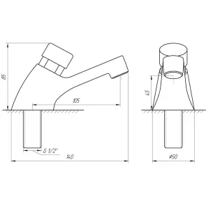 Кран-дозатор для умивальника MO1501,3bar., 7l/min №3