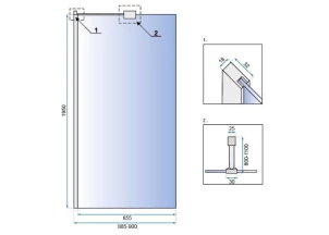 Душова Стінка REA Aero N 90 Хром REA-K7553 №5