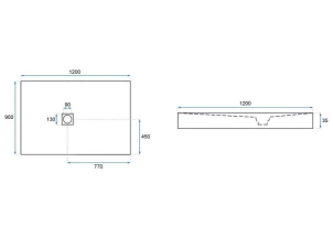 Душовий Піддон REA ROCK 90x120x3,5 REA-K4580 №7