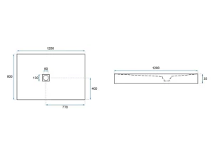 Душовий Піддон REA Камінь 80x120 REA-K9602 №7