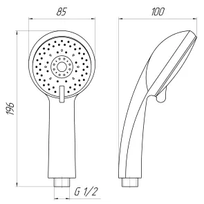 Душова лійка Globus Lux HY-1227-LUX Blister №6