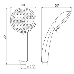 Душевая лейка Globus Lux NSF-580-1-LUX Blister №6