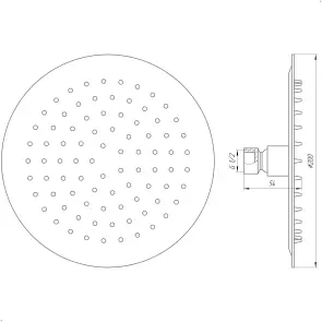 Душова лійка Globus Lux STS-0200 ТРОПИК St/ STEEL Polish №6