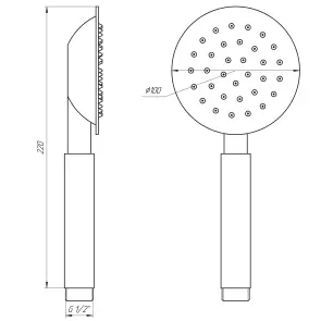 Душова лійка Globus Lux SUS-001H №4
