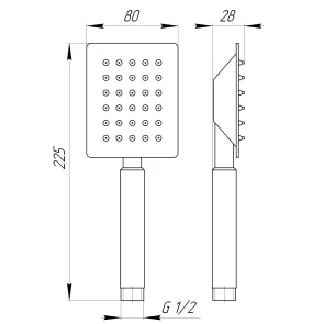 Душова лійка Globus Lux SUS-001Q-BB №5