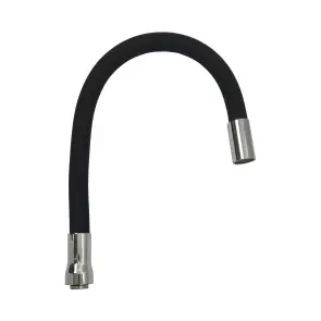 Вилив змішувача GLR-BLACK-55 для кухні Гофрований , силікон Чорний , 3/4″ВН №2