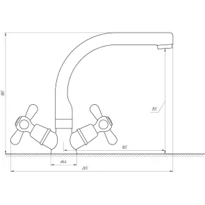 Змішувач для умивальника Globus Lux GB-SHARM-0104-06 №4