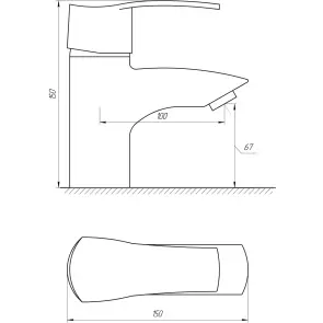 Змішувач для умивальника Globus Lux QUEENSLAND GLQU-0101 латунь(картридж Sedal) №7