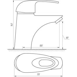 Змішувач для умивальника Globus Lux Smart GLSM-0101 №5