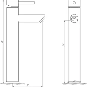 Смеситель для умывальника Globus Lux ALPEN SBT1-201 №5