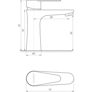 Смеситель для умывальника Globus Lux MAIN SM-101 №5