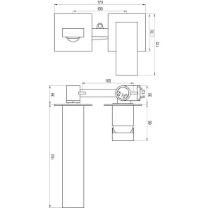 Смеситель для умывальника TOPAZ ODISS TO 18235-H66-BL №8