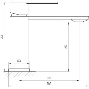 Змішувач для умивальника Globus Lux RING SR-101 №4