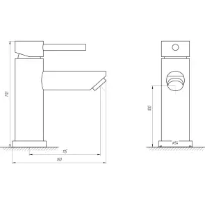 Змішувач для умивальника Globus Lux ALPEN SBT1-101-BB №4