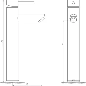 Змішувач для умивальника Globus Lux ALPEN SBT1-201-BB №5