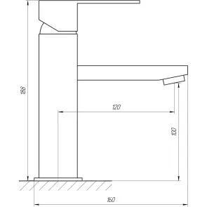 Змішувач для умивальника Globus Lux SICILIA SBQ-101-BB №4
