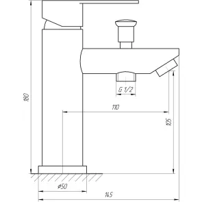 Змішувач для умивальника Globus Lux WIEN SBT2-106M №3