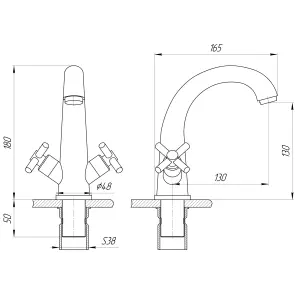 Смеситель для умывальника Globus Lux DUKAT SD4-401 №7