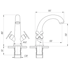 Смеситель для умывальника Globus Lux DUKAT-8 SD8-401 №6