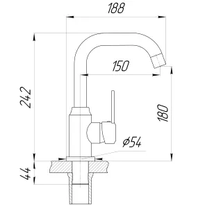 Змішувач для умивальника DOMINO ELLIPSE DCC-101L №7