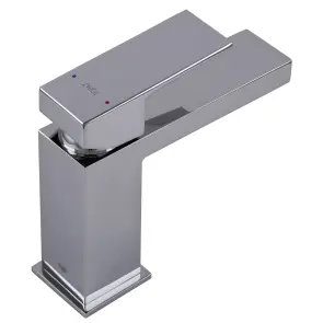 Смеситель для умывальника TOPAZ ODISS TO 18401-H61B Квадро cartridge D35, шланги 55см №4